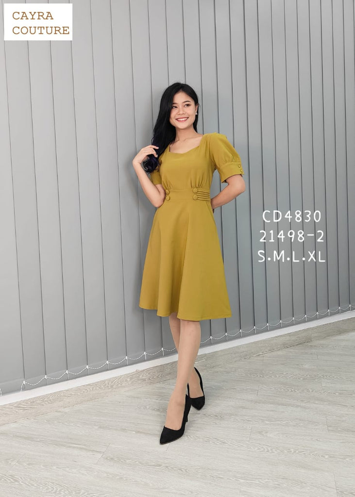 Premium OL Dress 气质爱心领OL连身A裙 (CR.4) CD4830/21498-2