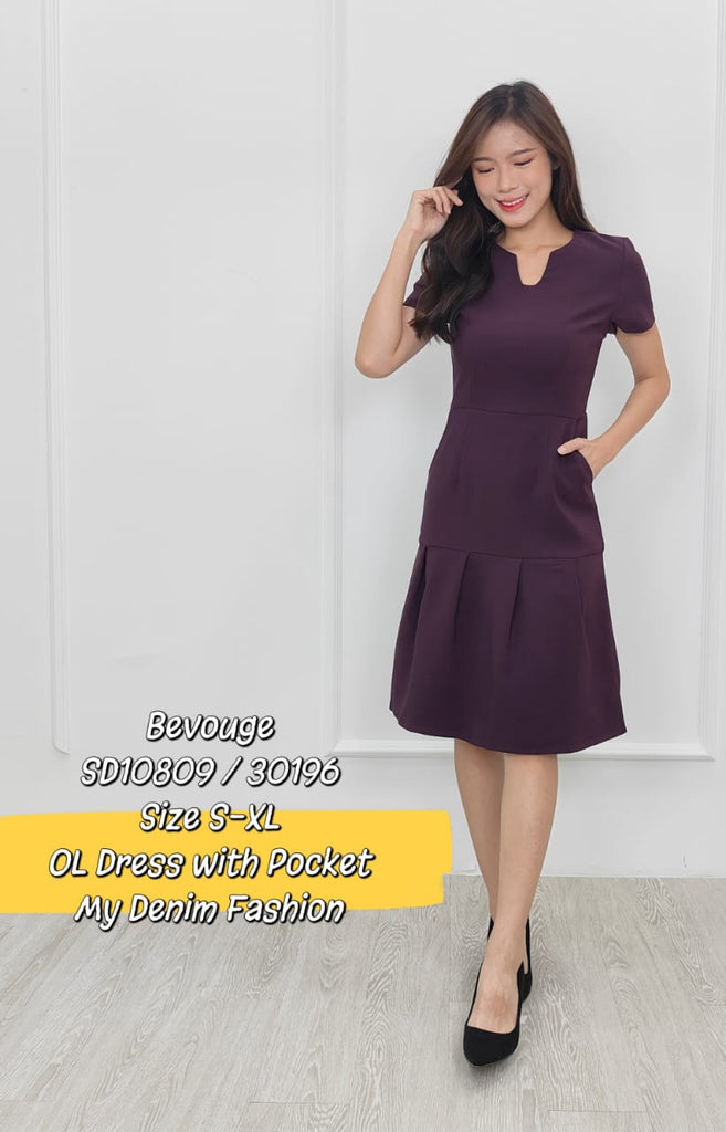 Premium OL Dress 端庄独特领口OL连衣裙 (BV.4) SD10809/30196