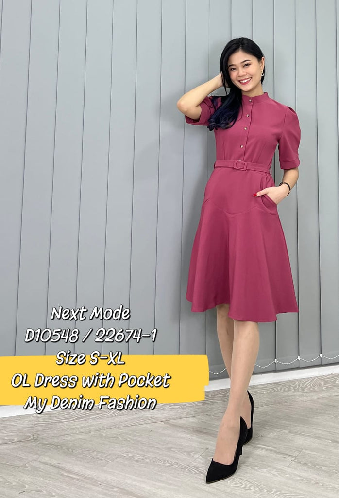 Premium OL Dress 端庄特色下摆设计OL连衣裙 (NM.4) D10548/22674-1