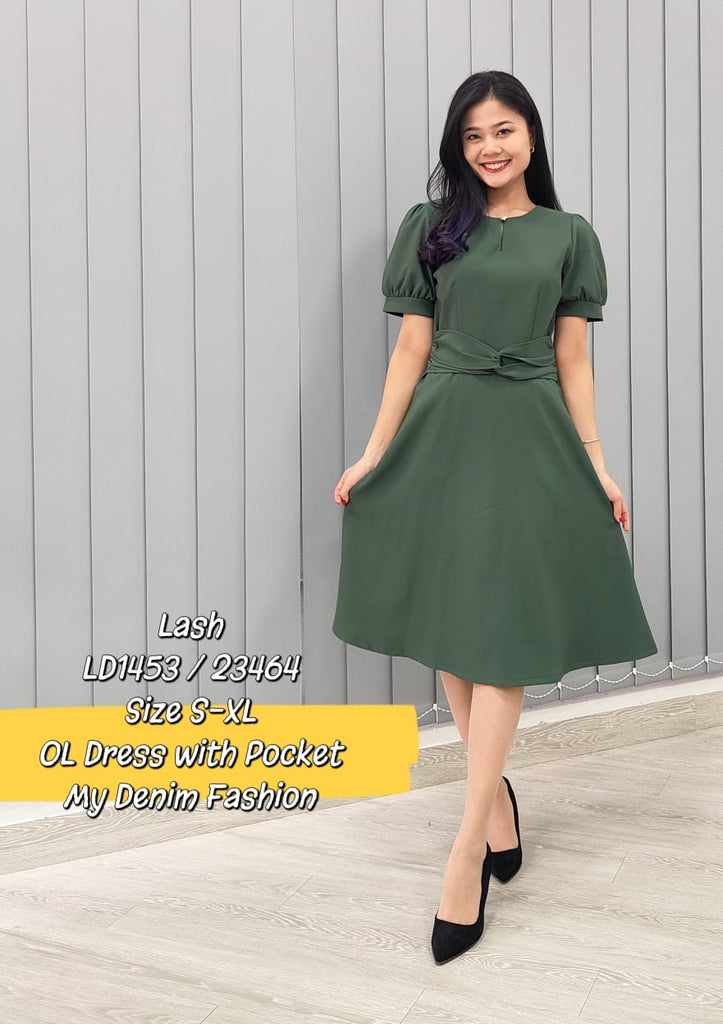 Premium OL Dress 高雅圆领显瘦OL连衣A裙 (LH.5) LD1453/23464