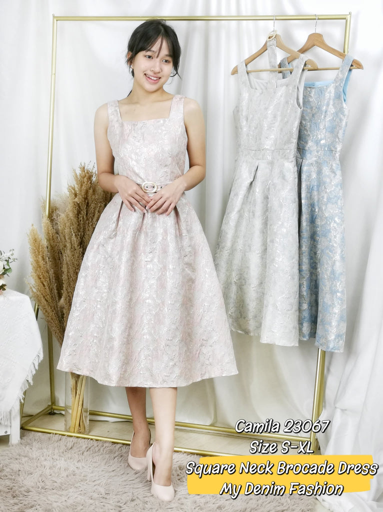 Premium Lady Dress 复古美感提花纹连身裙 (CA.3) 23067