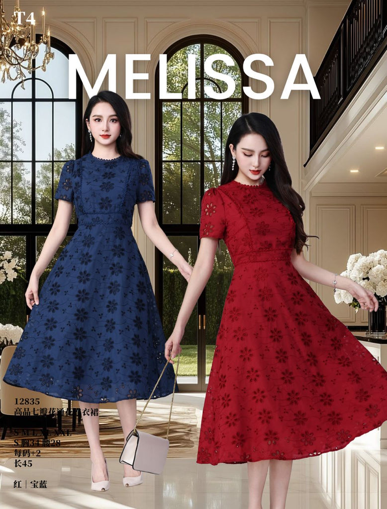 Premium Cotton Eyelet Dress 高品通花连衣裙 (ME.5) 12835
