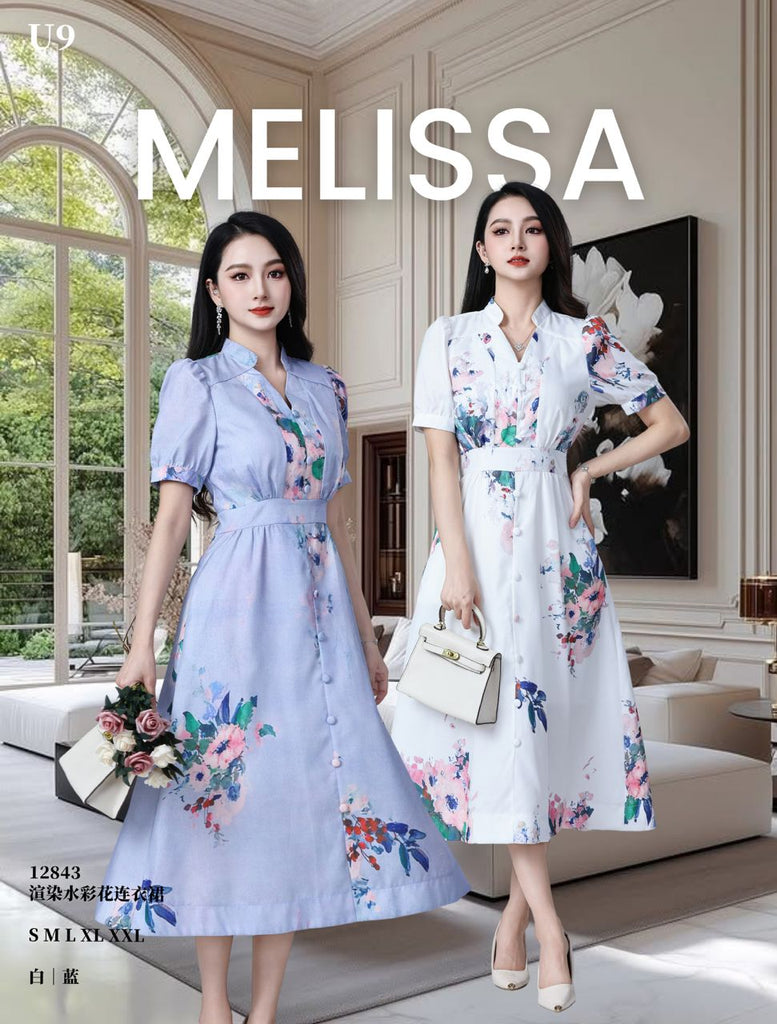 Premium Floral Print Dress 高品法式印花连身裙(ME.6) 12843