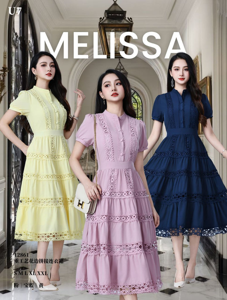 Premium Romantic French Lace Dress 高品法式浪漫花边连衣裙 (ME.7) 12861