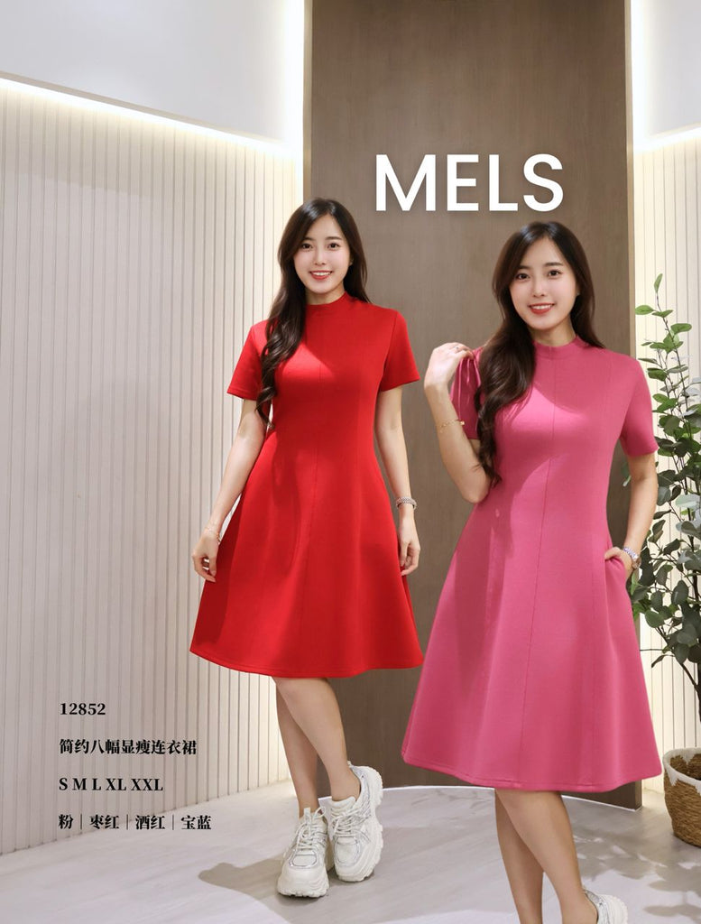 Premium Panel Fit & Flare Dress 简约8幅显瘦连身裙(ME.6) 12852