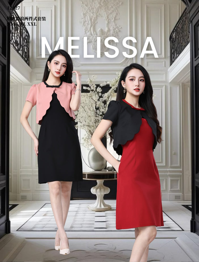 Premium Wavy 2 Piece Dress Set  精致波浪两件套装 (ME.6) 12827