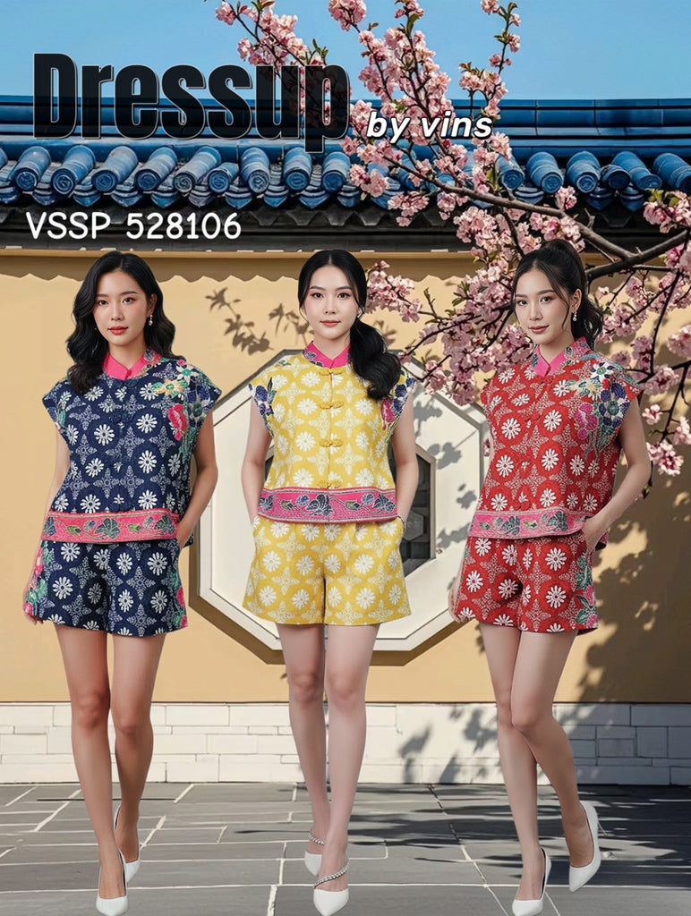 Premium Batik Print Cheongsam Set 高品Batik印花旗袍套装 (DR.5) VSSP528106