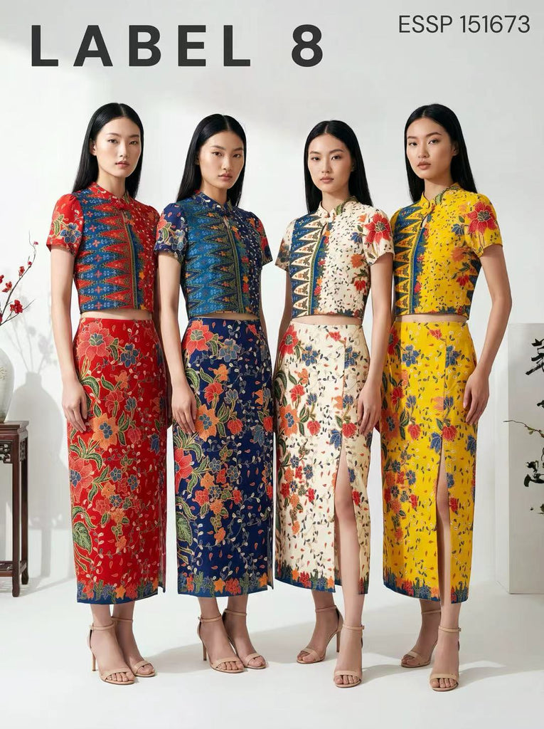 Premium Batik Print Cheongsam Set 高品Batik印花旗袍套装 (LA.7) ESSP151673