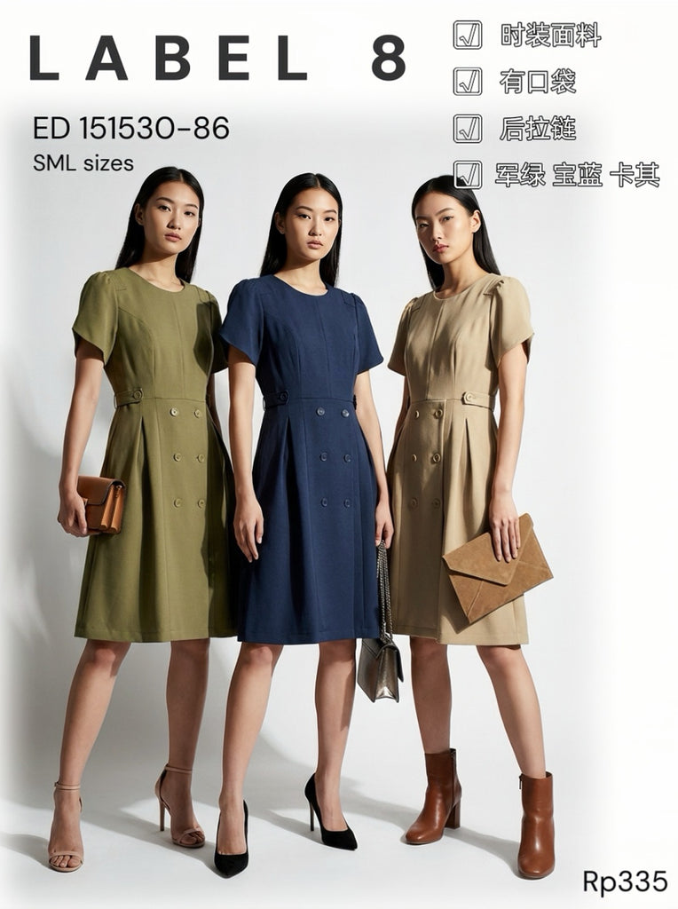Premium Stylish OL Dress 高品简约OL连身裙 (LA.4) ED151530