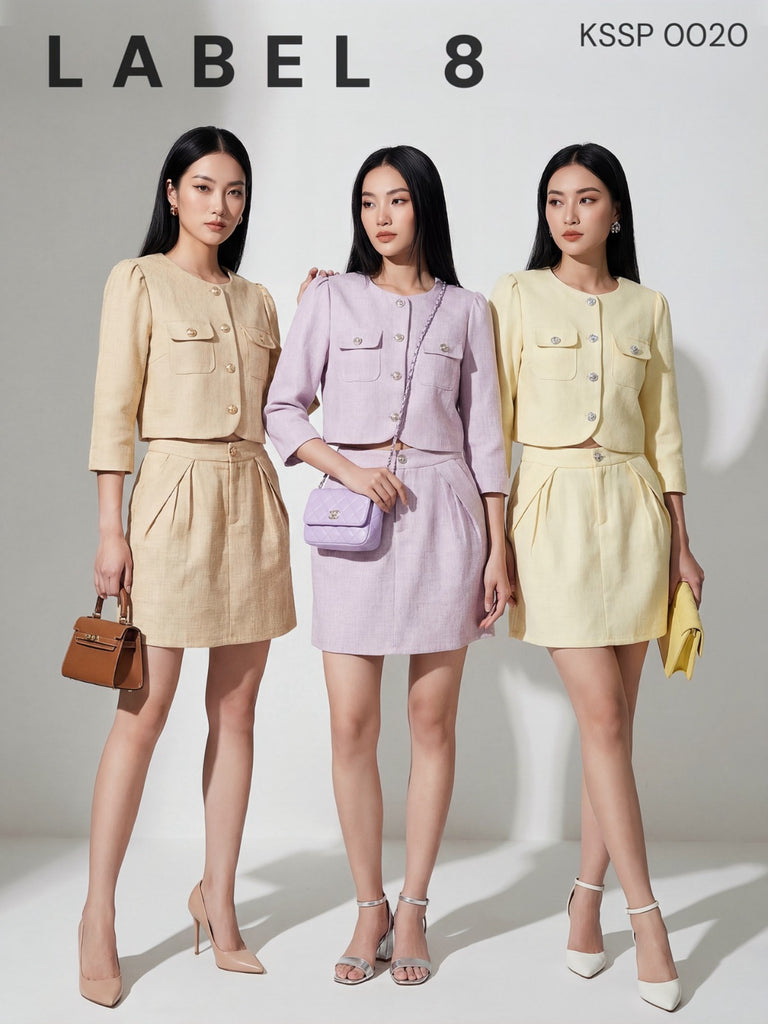 Premium Tweed Set Wear 名媛风小香风裤裙套装 (LA.3) KSSP0020