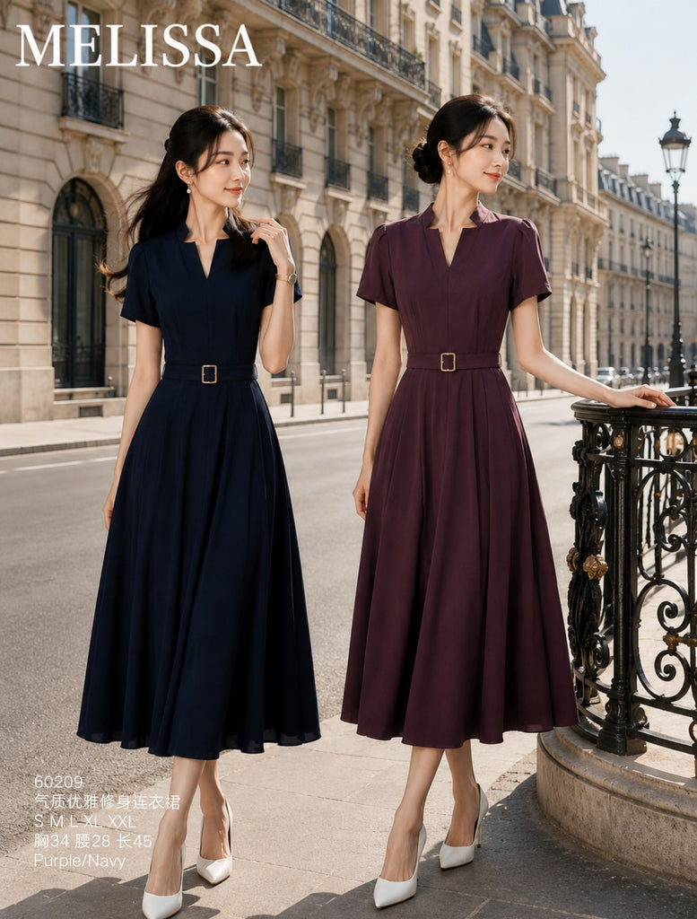 Premium Elegant Slim Fit Dress 气质优雅修身连衣裙 (ME.7)60209