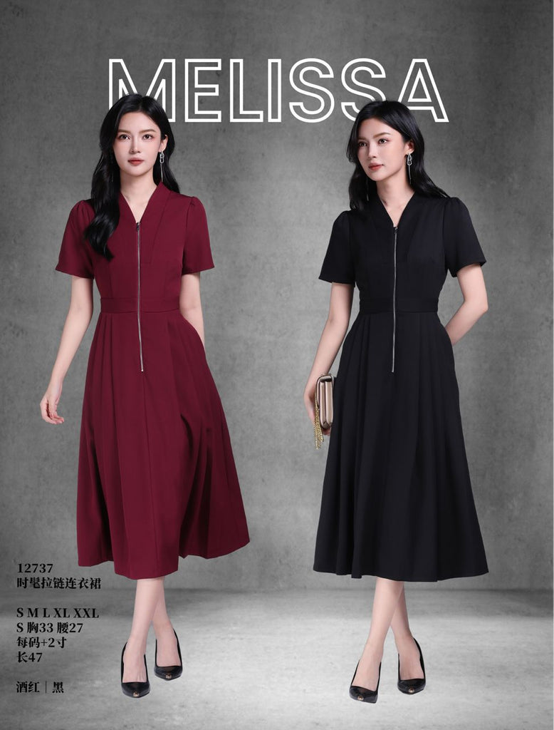 Premium Front Zipper Dress 高品时髦前拉链连衣裙 (ME.5) 12737