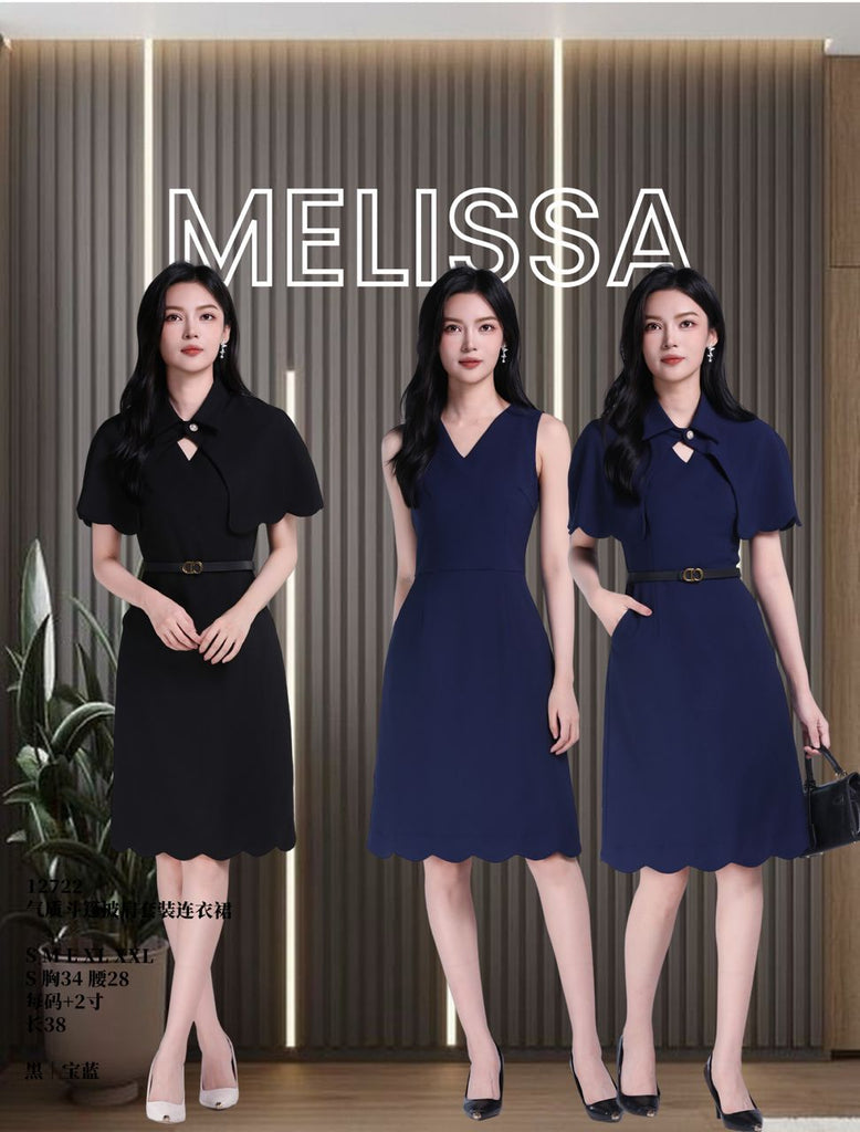 Premium Cape Dress Set  高品气质披肩套装连身裙 (ME.5) 12722