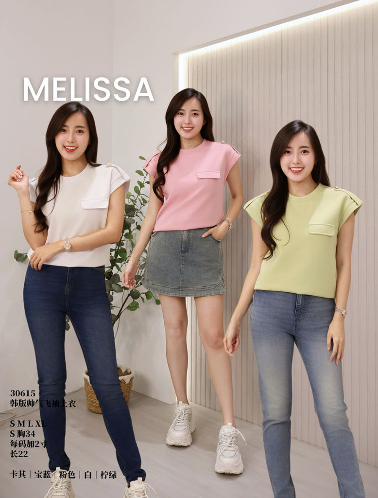 Premium Dropped Sleeve Top 时尚飞袖疏罗马上衣 (ME.8) 30615