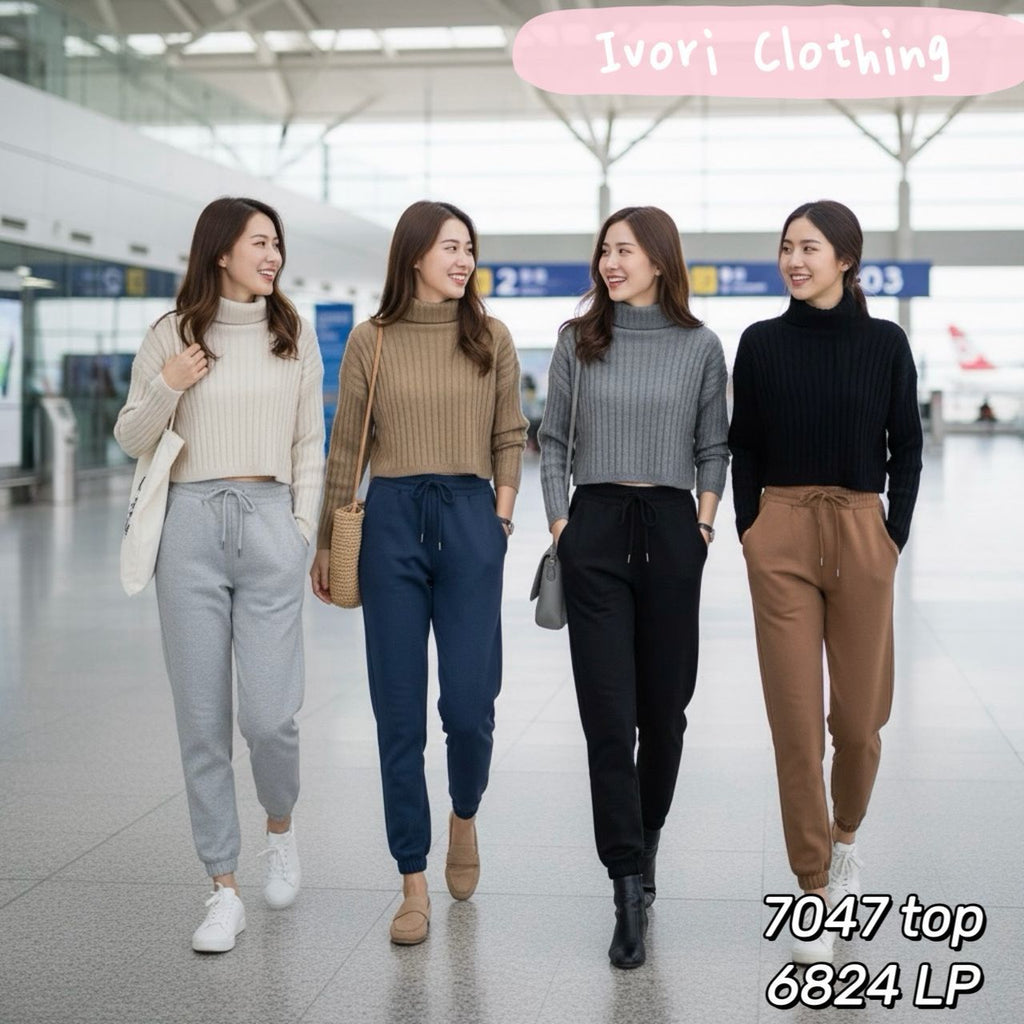 (Preorder)Premium Korea Style Sweater  (预购)韩版时尚高领针织上衣 (IV) 7047