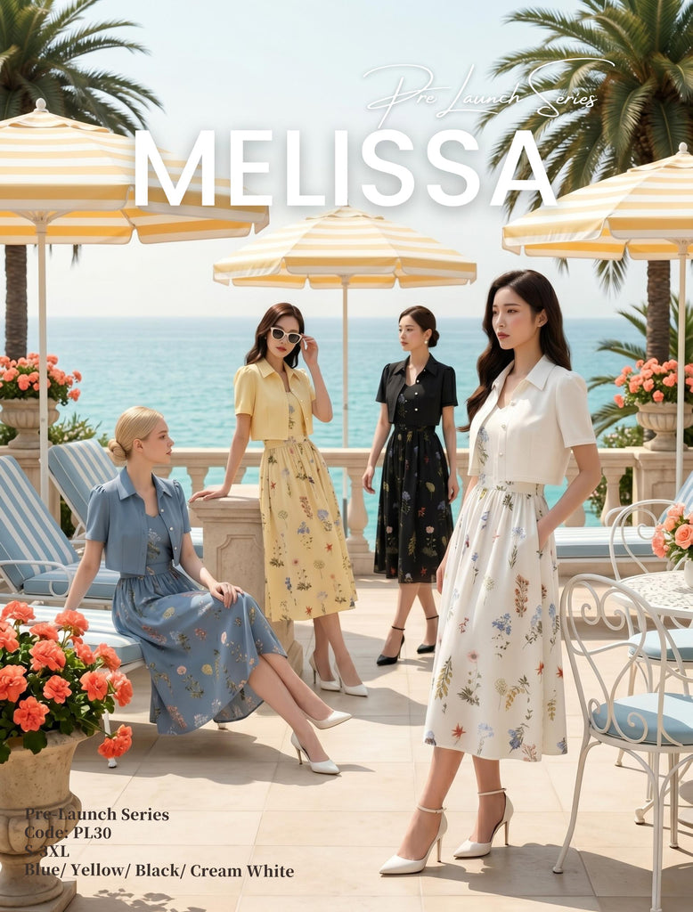 (Presale)Premium Floral Print OL Dress (预售) 假两件清新印花连衣裙 (ME) PL30