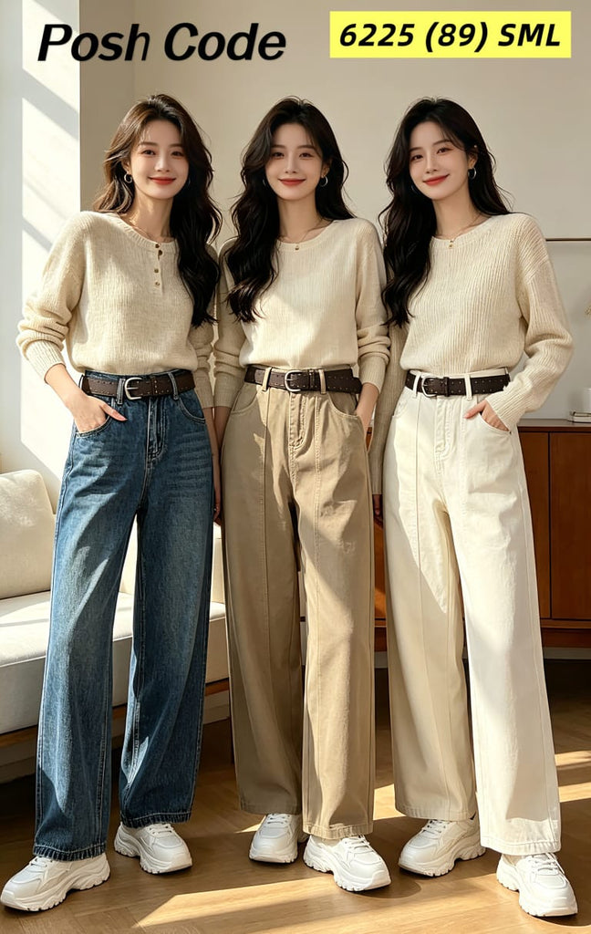 (Preorder)Premium Stylish Denim Long Pants(预购)欧美弯刀个性牛仔裤 (PC) 6225