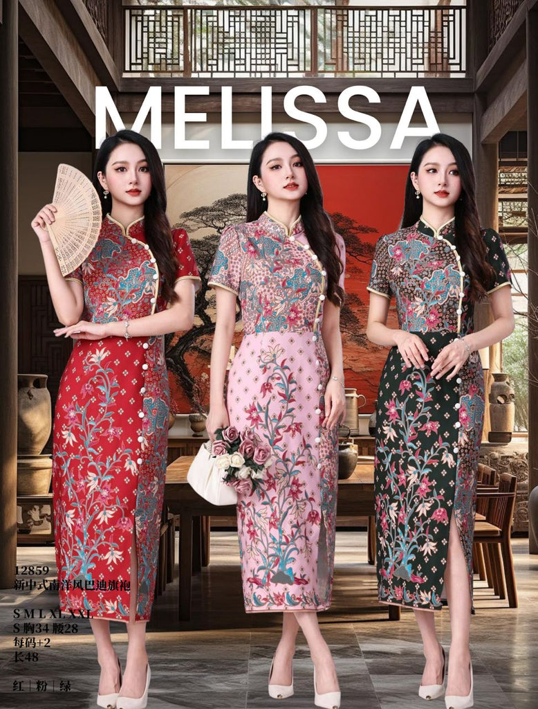 (Preorder)Premium Batik Print Cheongsam (预购)高品质巴迪印花旗袍(ME) 12859-1