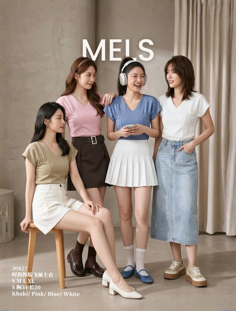 Premium Dropped Sleeve Blouse 时尚韩版飞袖上衣 (ME.8) 30827