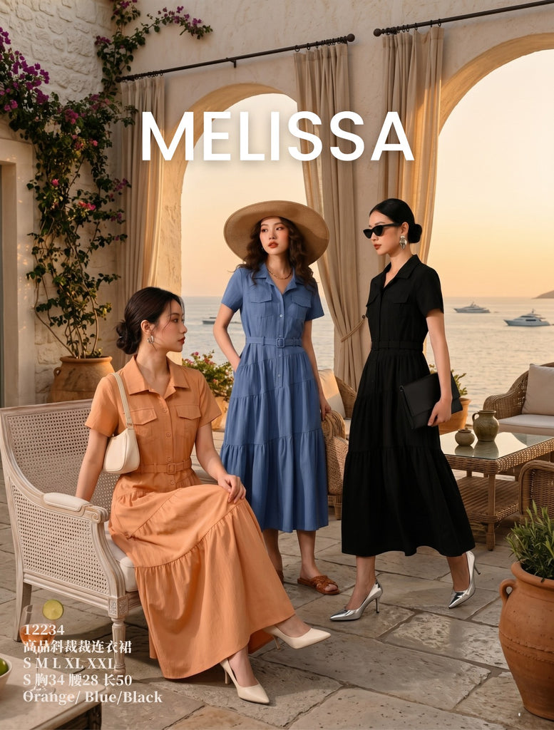 Premium Sleek & Stylish Maxi Dress 高品质斜裁连衣裙 (ME.7) 12234