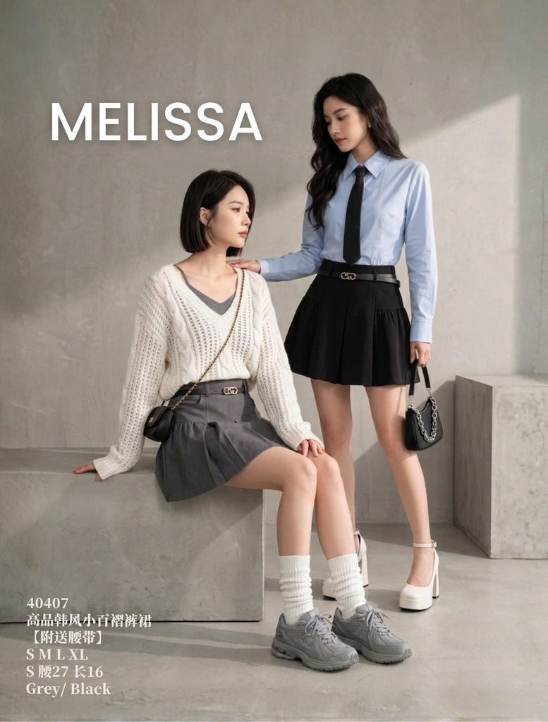 Premium Stylish Pleated Skorts 高品质韩风小百褶裤裙 (ME.5) 40407