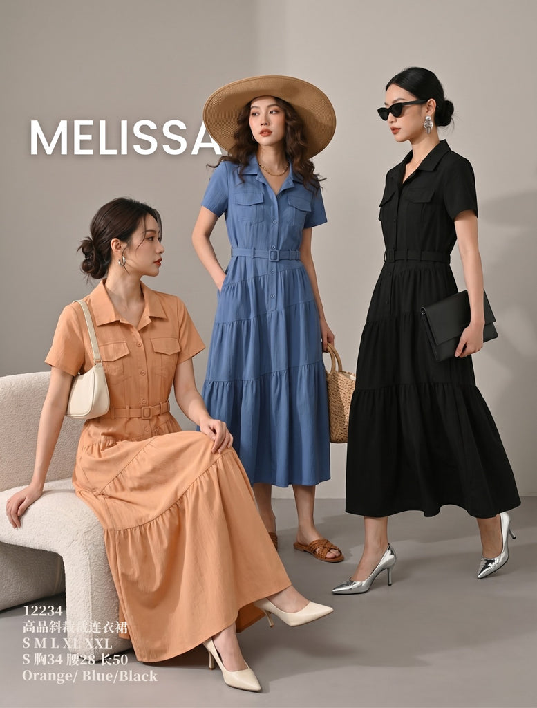 Premium Sleek & Stylish Maxi Dress 高品质斜裁连衣裙 (ME.7) 12234