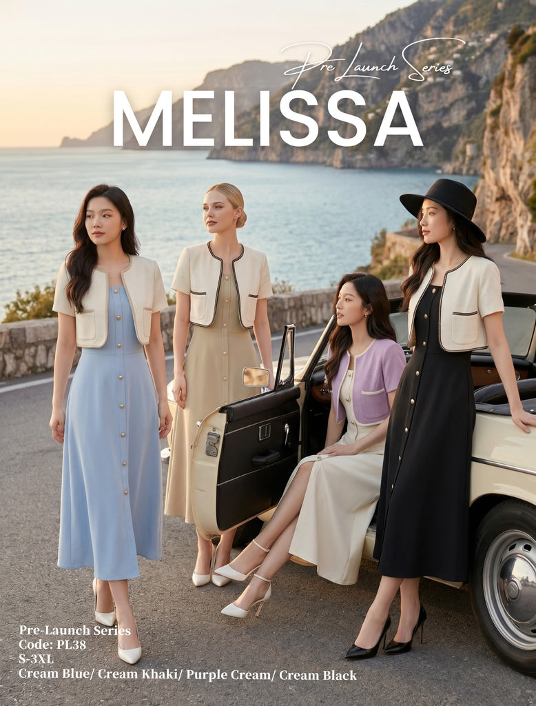 (Presale)Premium Tweed Faux Two Piece OL Dress (预售)小香风假两件连衣裙 (ME) PL38