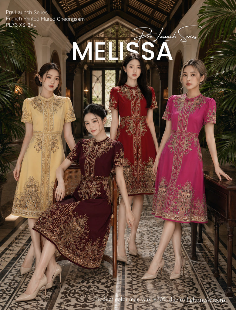 (Presale)Batik Print Cheongsam A-Line Dress(预售)印花旗袍A摆连身裙(ME)PL73