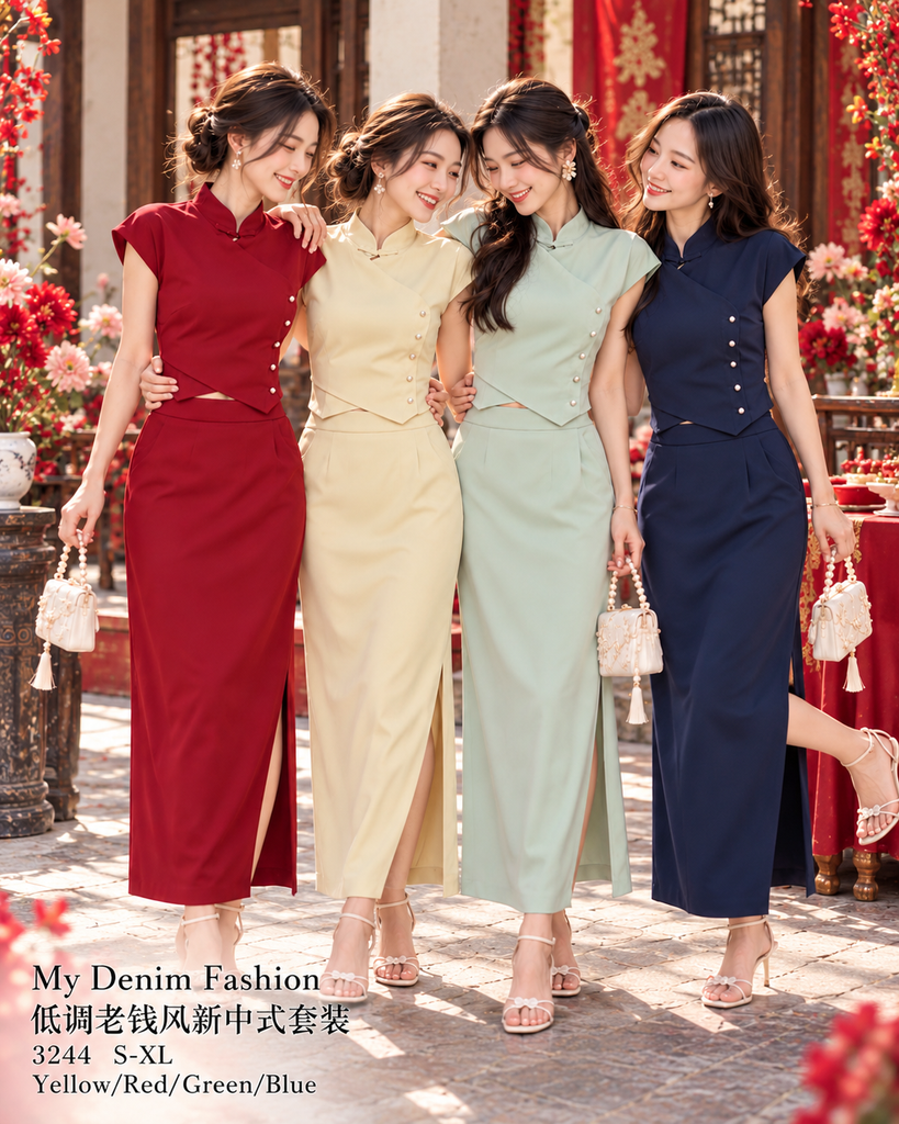 Premium Old Money Style Modern Oriental Set Wear 低调老钱风新中式套装 (CH.6)3244