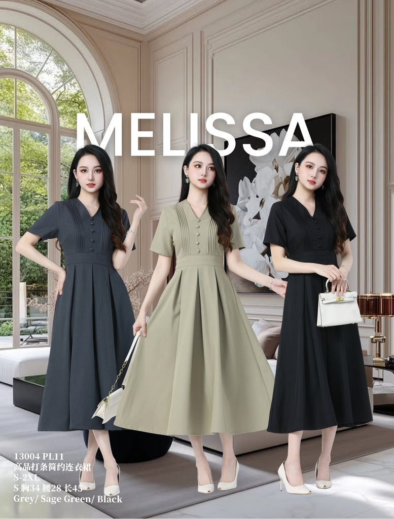 Premium Pleated OL Dress 气质简约打褶连衣裙 (ME.7) 13004