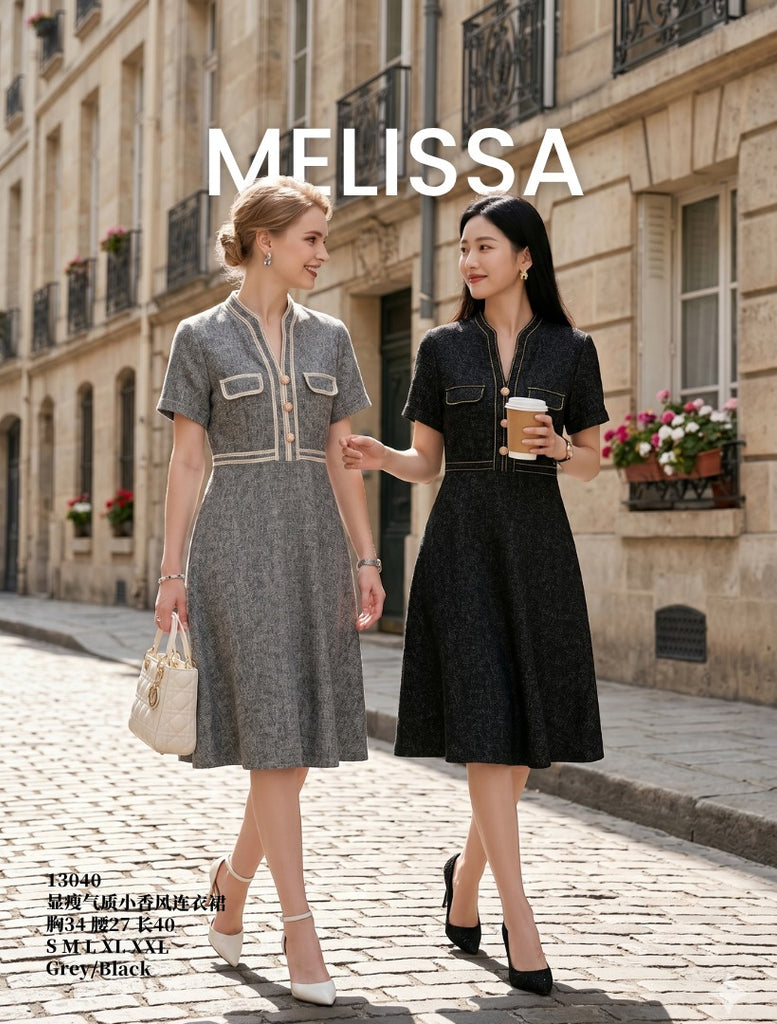 Premium Tweed OL Dress 小香风显瘦连衣裙 (ME.6) 13040