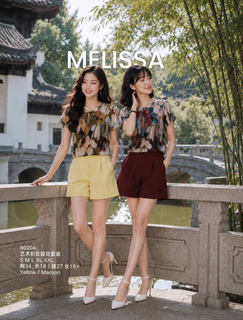 Premium Jacquard Nylon-Cotton Two-Piece Set提花锦棉套装(ME.12)PL88/60204