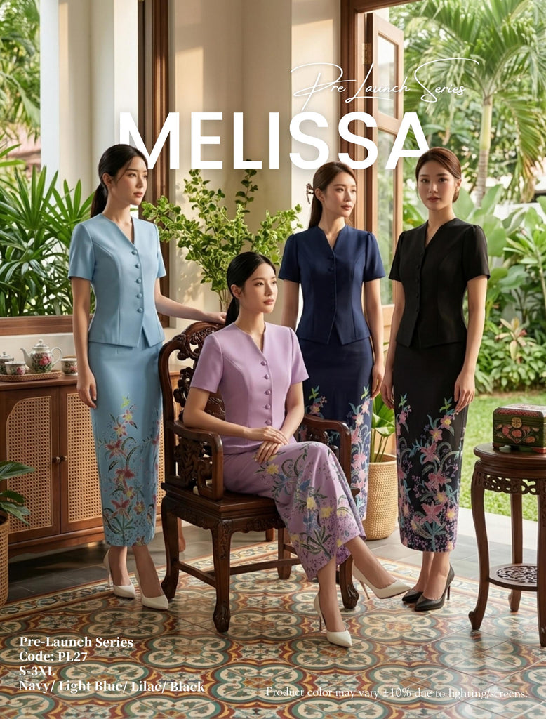 Premium Batik Print OL Dress 假两件收腰巴迪印花连衣裙 (ME.19) 13061/PL27