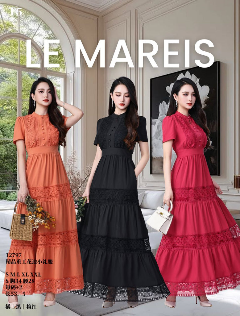 Premium Romantic French Lace Dress 高品法式浪漫花边连衣裙 (ME.6) 12797