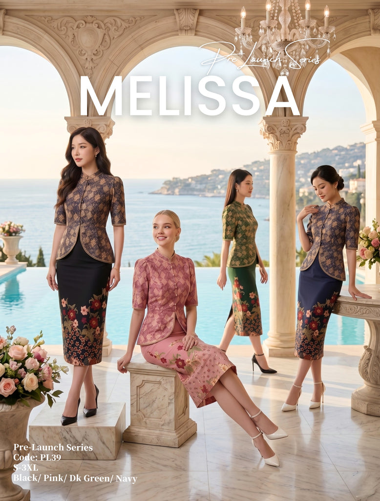 (Presale)Premium Batik Print Peplum OL Dress (预售)巴迪印花假两件连衣裙 (ME) PL39