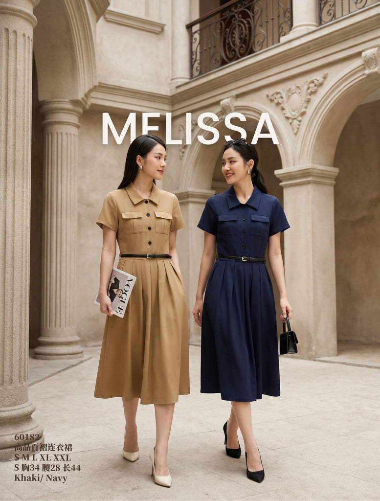 Premium Pleated OL Dress 高品质简约百褶连身裙(ME.4) 60182