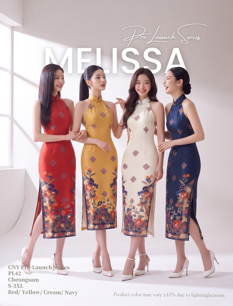 (预购)Premium CNY Batik Print Family Cut in Shoulder Cheongsam (Presale)2027家族峇迪新春削肩旗袍 (ME) PL42