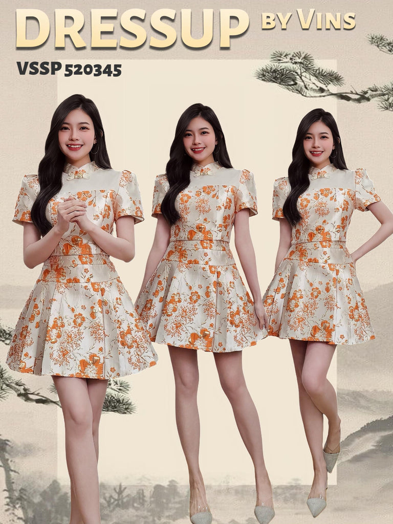 Premium Jacquard Cheongsam Set 高品质立体提花旗袍套装(DR) VSSP520345