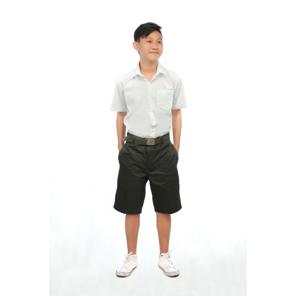 Local Brand V3 Secondary Boys Short Sleeve White Shirt 中学男生短袖白衬衫 (V3) V03