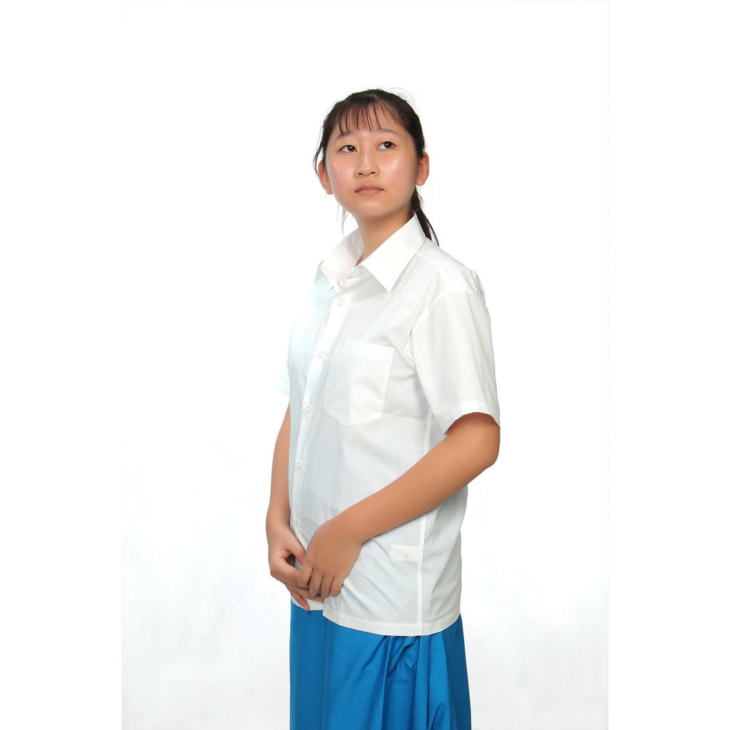 Local Brand V3 Secondary Girls Short Sleeve White Shirt 中学女生短袖白衬衫 (V3) V08