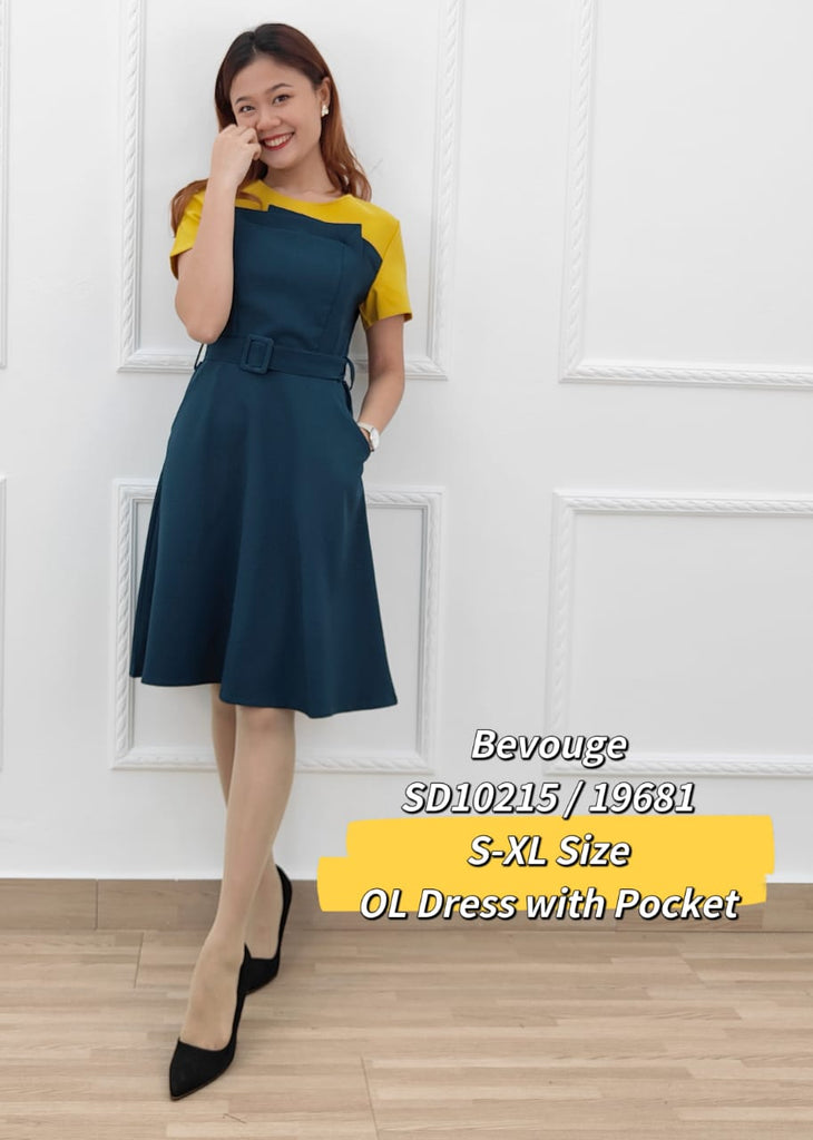 Premium OL Dress 绝美拼色OL连身裙 (BV.5) SD10215/19681