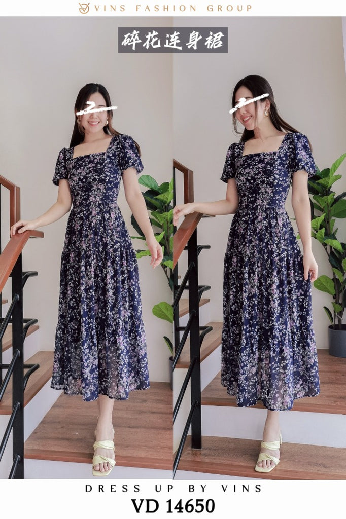 Premium Lady Dress 雪纺碎花连身裙 (DR) VD14650